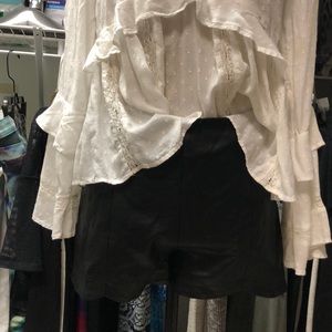 Very J Faux Leather Shorts